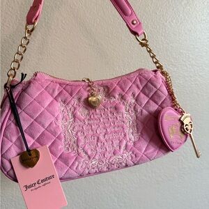 Juicy Couture Pink Quilted Shoulder Bag